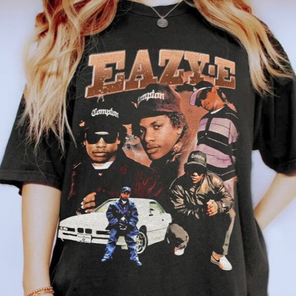 Vintage Style Eazy E Bootleg T-Shirt, Rap Tee hop RnB Shirt, Eazy E - Picture 2 of 3